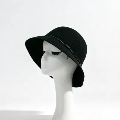 2026 Autumn Winter Simple Solid Color Woolen Fisherman Hat Retro Outdoor Casual Bucket Hat for Women