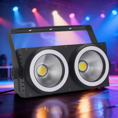 200W COB Moving Head Lights with RGBW Auxiliary 2-Head Stage Lights DMX512 Control