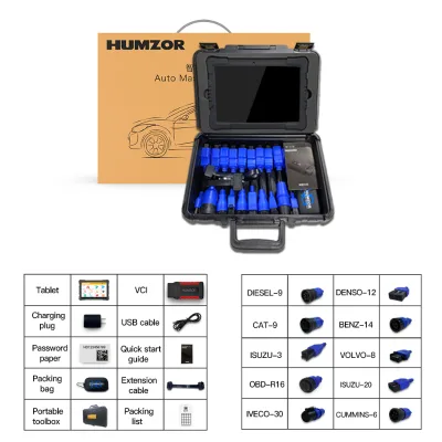 HAMZOR 666 OBD2 Car Diagnostic Scanner, All System Diagnosis Scan Tool for 12V/24V Vehicles