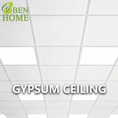 PVC Gypsum Ceiling Tiles Waterproof Moisture-Proof Panels for Hotel Bathroom Kitchen Humid Areas Modern Design Washable Surface