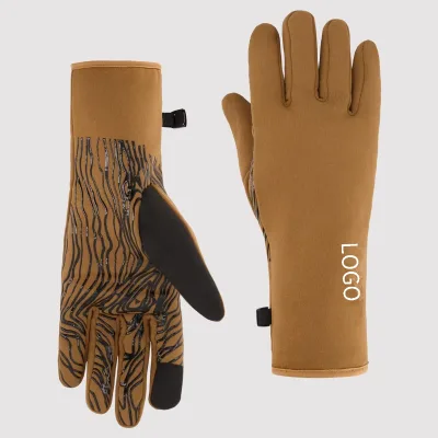 Custom Logo Extra Cold Winter Merino Wool Gloves Liner for Men for Warm Driving Cycling Running Skiing-Touchscreen Compatible