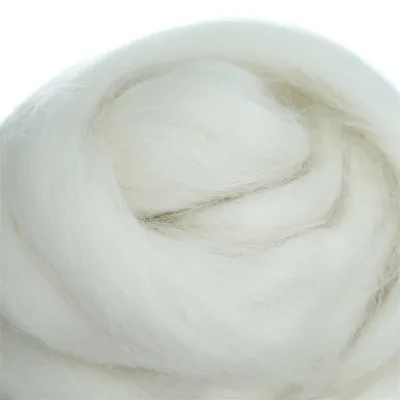 High Quality Sanxing Brand Combed Scoured Wool Tops Roving 110mm Length 30mic Fineness Superwash Wool Fiber for Yarn Production
