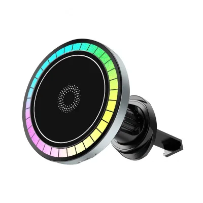 2024 Year Wireless 15W Fast Charging Car Charger Multifunction Phone Holder Magnetic Mobile Phone Holder for Car Cell Phone