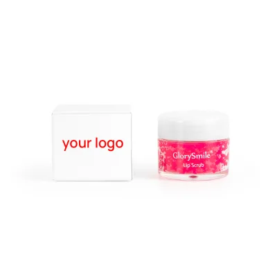 Custom Logo Hydrating Exfoliating Natural Pink Fruit Flavor Lip Scrub