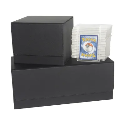 Bowen Latest Custom PU Leather Toploader Trading Card Box Innovative Storage for Card Holders