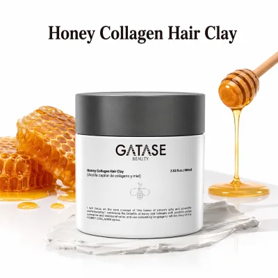 Honey Collagen Hair Clay for Men and Women Matte Texture Styling Paste Strong Hold Natural Finish Easy Wash and Daily Hair Care