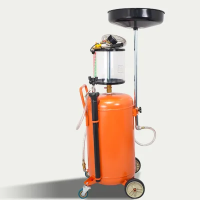 Waste Oil Drain Tank Air Operated Oil Drainer with Pump Portable Oil Collector for Auto Repair Shop Garage Equipment