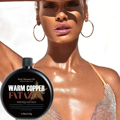 FATZEN Skin Care Products Beautiful Products Skin Glittering Design for BLACK WOMEN Body Shimmer Oil