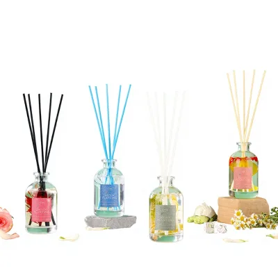 100ml 2026 Luxury Glass Bottle Reed Diffuser in Gift Box With Rattan Sticks for Home Office Car Aroma Hotels Customization