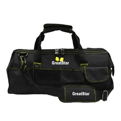 18\" Large Waterproof Polyester Tool Kit Bag With Zipper Adjustable Shoulder Strap Durable and Functional OEM Customizable