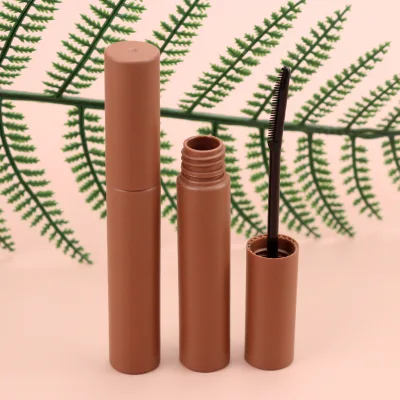 New Red Plastic Round Empty Mascara Tube Bottle with Integrated Brush Cosmetic 8ml