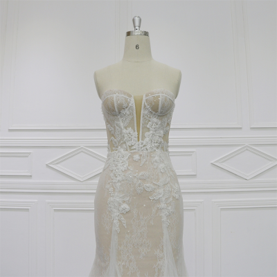 2023 Modern Plus Size Elegant Sweetheart Neck Wedding Dress Bridal Gown Appliqued Lace Floral Print Evening Bridal Dress