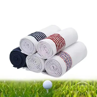 Ailuoha-Custom Logo Simple Clean Design Cotton Terry Golf Caddy Towel Large Caddie Style Caddy Golf Towel