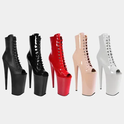 23cm High Heels Environmentally Friendly UV Cured Coating Inside More Wear-resistant Scratch Resistant Woman Dance Shoes
