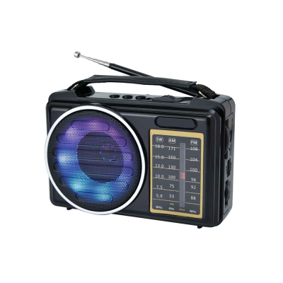 Vintage Design Disco Light Solar Radios Portable USB/TF Music Player Best Portable Shortwave Radio