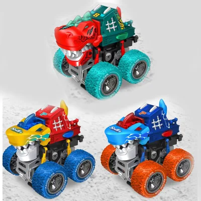 Hot Sale Plastic Dinosaur Friction Car Toy Simulation Swing Dino Inertia Vehicle 1:64 Scale High Quality Wholesale