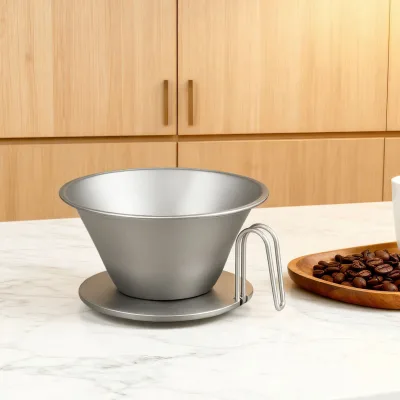 Titanium Coffee Dripper Wave Series Handmade Drip Equipment 1 Cup 2 Cups Coffee House