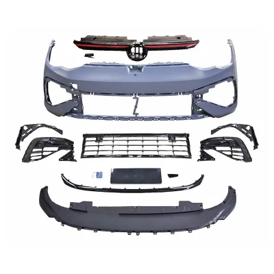 For VW Golf 8 Upgrade to R Bumper Guard Car Grills Car Spare Parts Retrofit Body Front Bumper Assy