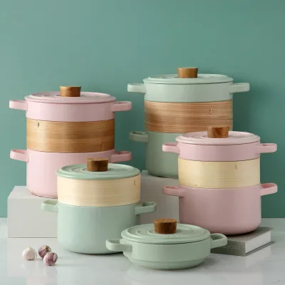 Large-capacity Japanese-style Casserole with Lid Soup Stew Pot Household Kitchen Gas Stove Special Size Soup Casserole