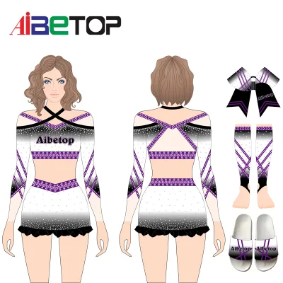 Long Sleeves Cheerleader Costume One Stop Service Cheerleaders Uniforms With Fleece Blankets for Winter