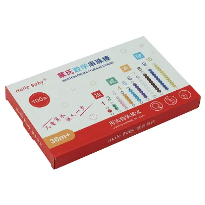 Educational Materials Color Bead Chain Montessori Mathematics Teaching and Learning Preschool a Physical Perception of Quantity