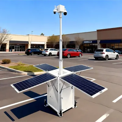 Rapid Deploy Security Solution Mobile Video Surveillance Tower for EU Market