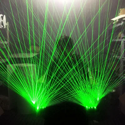 Rechargeable LED 4 Beams Laser Gloves Easter Christmas Halloween New Year Diwali Graduation Glowing Dance Shows Nightclub