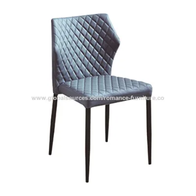 Nordic style metal covered fabric dining chair