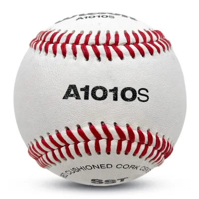 Official Professional 9inch Cowhide Baseball with Full Grain Leather 100% Wool Winding Double Cushioned Red Cork Core