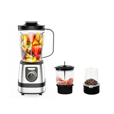 High Quality Electric Home Blender Juicer Food Processor Grinder Chopper Stainless Steel Glass Container 500W 3-Speed