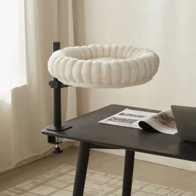 360° Rotate Cat Desk Hammock Bed Cat Office Bed Velvet Double Cat Beds