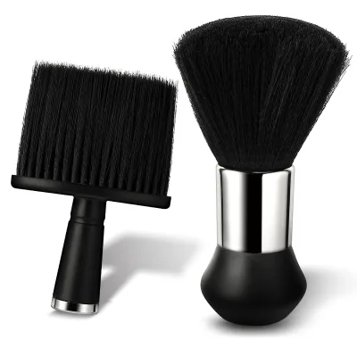 Men's Wool Fiber Beard Shaving Brushes Black Bristle Neck Duster Set with Stand up Base Brush