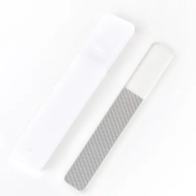 Custom logo Mini Baby Glass Nail File Beauty Care Tools Nail Art Salon Natural Crystal Nano Manicure Filer for Women and Girls