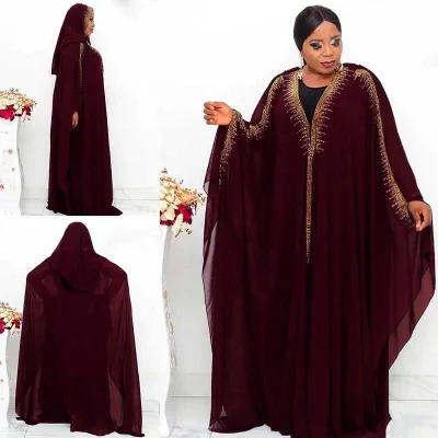 2024 Women Kaftan Dresses With Hooded African Chitenge Dresses African New African Kitenge Dress Designs
