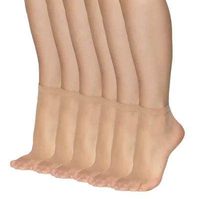 Transparent Matte Ultra Thin Printed Ankle Socks Women Girls Low Cut Elegant Comfortable 15 DEN Thickness Sandals