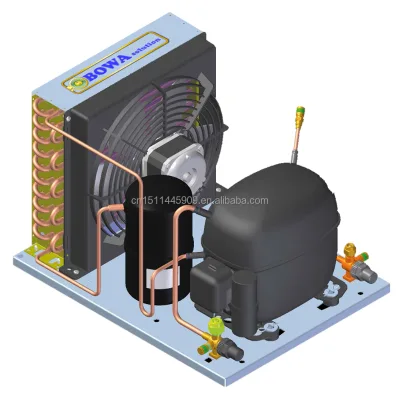 34cc/rev air Cooled Conventional Condensing Unit with Service Valves (SAE Flare) Is Easy and Quick to Access Evaporators