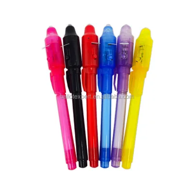 Security Marker Pen With UV Light Magic Pen Invisible Ink Money Detector Pen UV Light