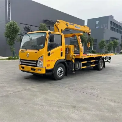 4x2 Mini Towing Combined Tow Truck 4 Ton Straight Arm Crane for Emergency Rescue