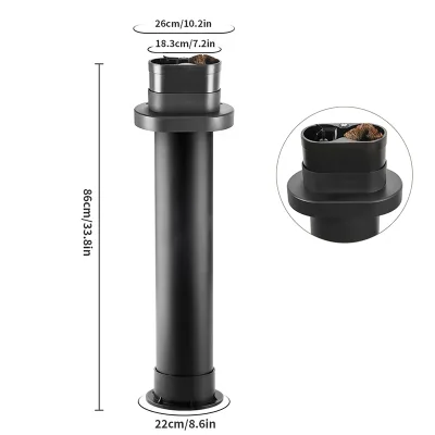 Cafemasy Commercial Electric Plastic Coffee Portafilter Cleaner Large Capacity Knock Box Espresso Powder Tool for Coffee Shops