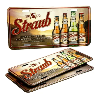 Custom Embossed 3D Aluminum License Plate Vintage Craft Beer Brewery Lager Tavern Pub Bar Waterproof Anti-Rust Frosted Decor