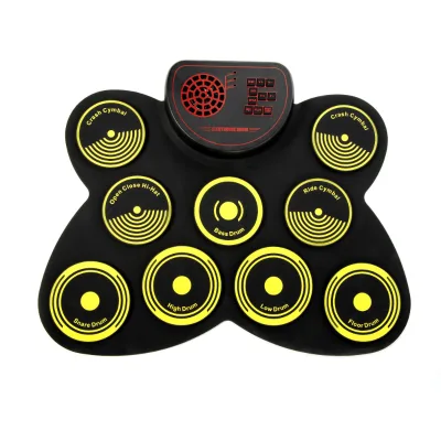 Portable Silicone Electronic Drum for Children with Foldable Design