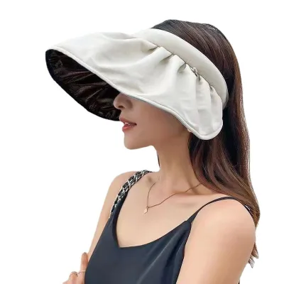 Hot Sale Two in One Headband Hat Sunscreen Cover Face Sun Visor Hat Sunshade Shell Uv Protection Cap