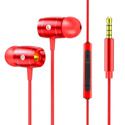 Cantell Factory Wholesale Aluminum Alloy 3.5mm Heavy Bass Stereo Enc Environmental Noise Cancelling In-ear Wired Earphone 1m