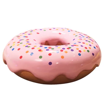 Custom Colored Hanging Fiberglass Donut Sculptures for Christmas Decoration Artificial Donut Model for Photos