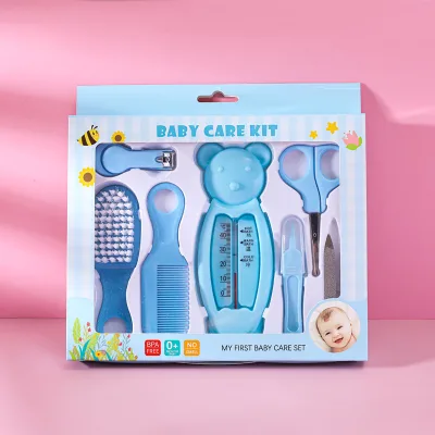 7Pcs Baby Care Set, Bath Thermometer, Safety Nail Clipper, Hair Brush & Comb