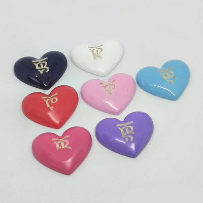 Designer Metal Label Heart Shaped High Quality Durable for European American Apparel Makers Fashion Designers Brands