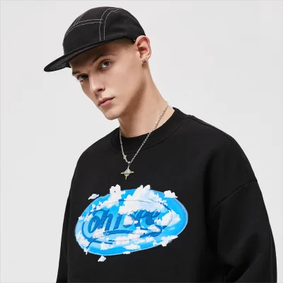 QUICKSHOW 400GSM Polar Fleece Lined Toothbrush Turf Embroidery Sweatshirt Graphic Oversized Plus Size Hoodie Men