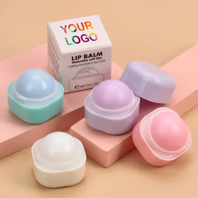 Wholesale Organic Strawberry Lip Balm Vegan Ball Cream with Fruit Flavor Natural Deep Moisture Lip Care Private Label Waterproof