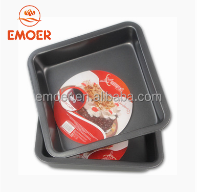 EMOER 8inch square Non Stick Pizza Pan