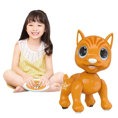 5CH Robot Cat Toy Rc Toy Battery Operated Remote Control Pet Robot Cat Toys With Light Music